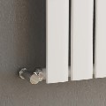 Riace White Horizontal Flat Designer Radiator 600x612mm Single Panel 1430 BTU