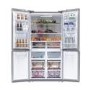 Hoover H-Fridge 700 567 Litre Four Door American Fridge Freezer - Silver