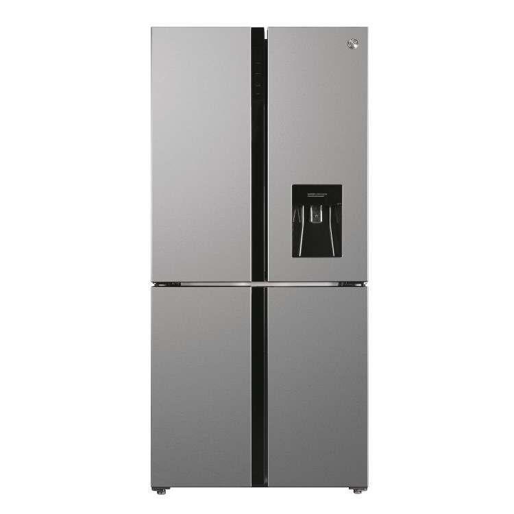Hoover H-Fridge 700 563 Litre Four Door American Fridge Freezer - Silver
