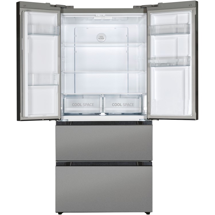 Hoover 436 Litre French Style American Fridge Freezer - Stainless Steel 