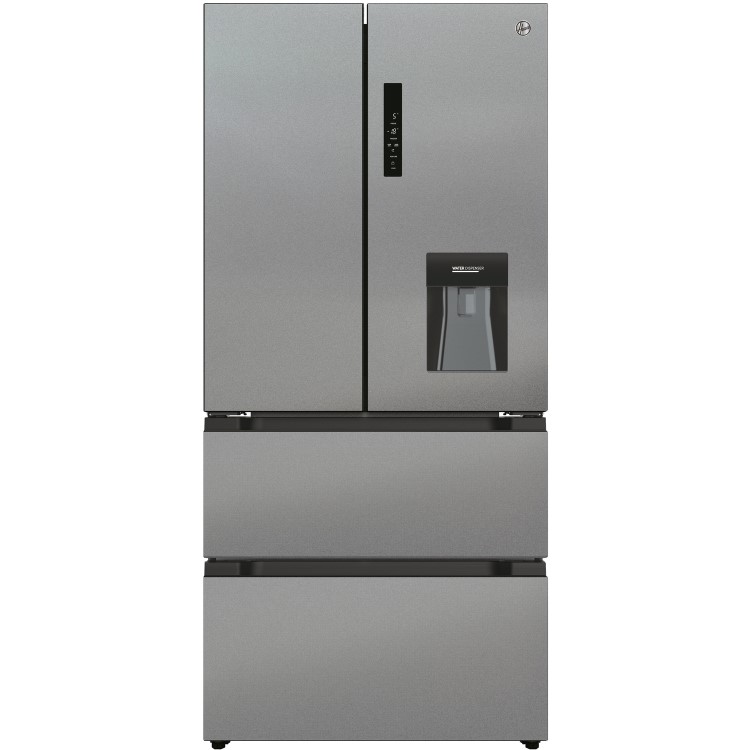 Hoover 432 Litre French Style American Fridge Freezer - Stainless Steel