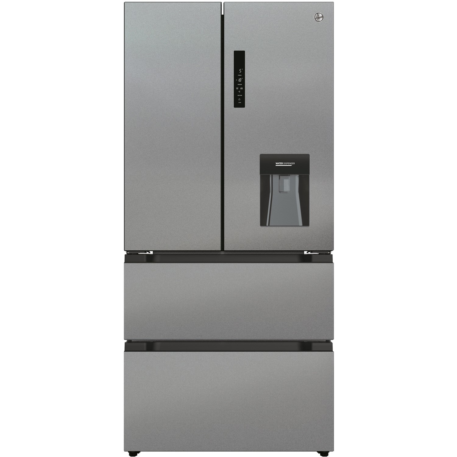 Hoover 432 Litre Fridge Freezer - Stainless Steel