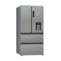 Hoover 432 Litre French Style American Fridge Freezer - Stainless Steel