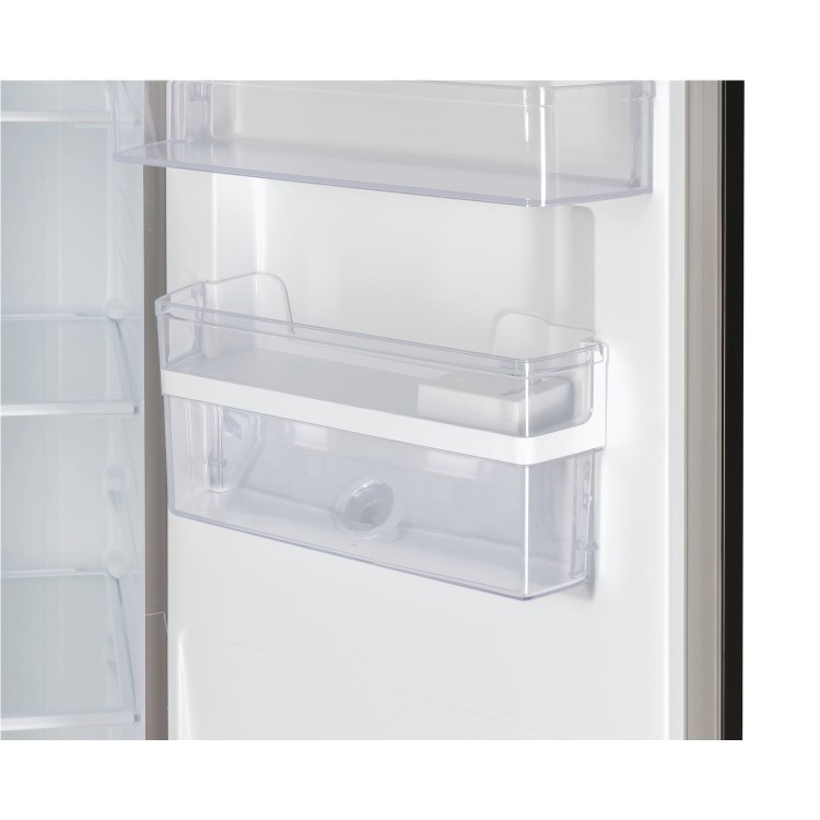 Hoover 432 Litre French Style American Fridge Freezer - Stainless Steel