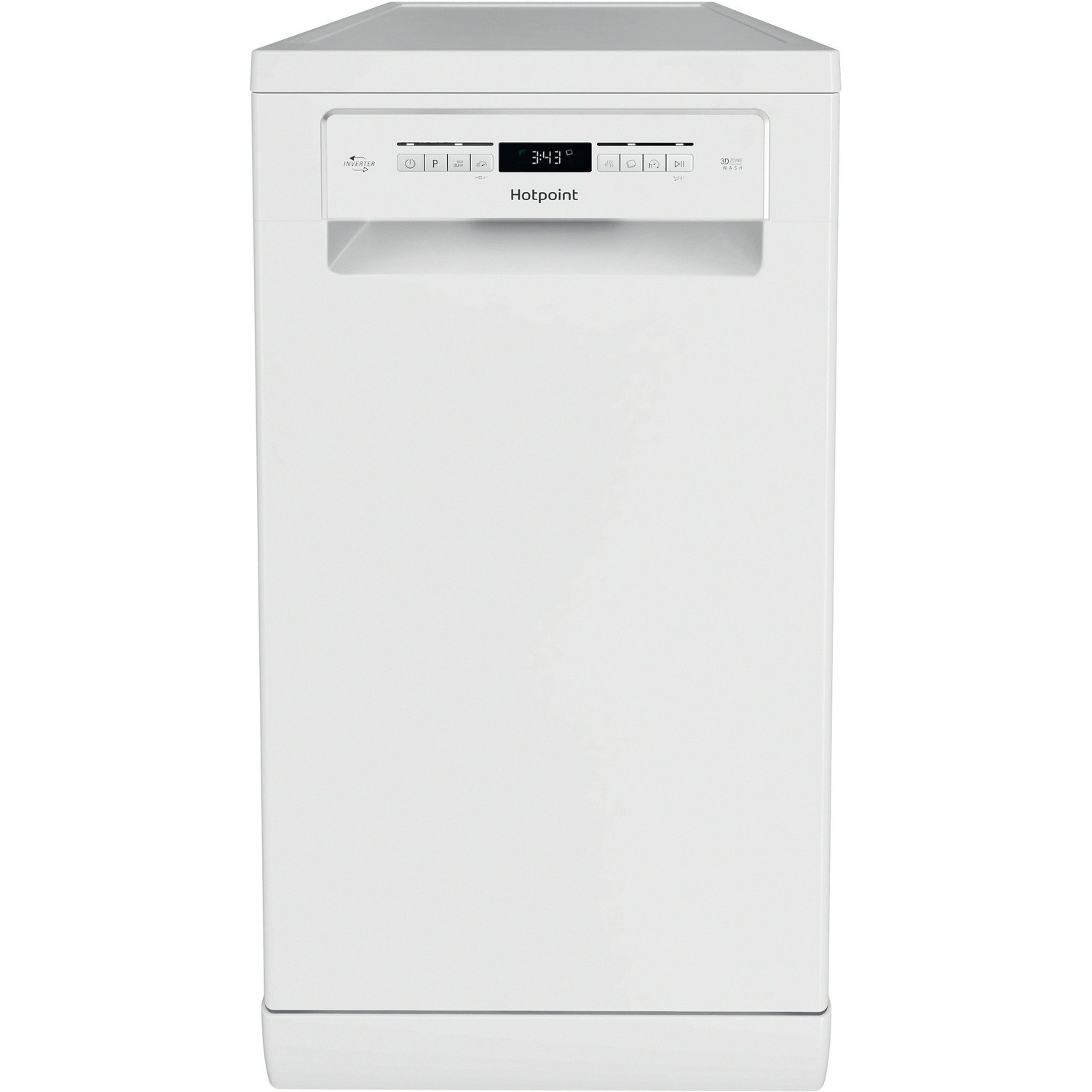Hotpoint Hsfo3t223wukn 3D Zone Wash 10 Place Settings Freestanding Slimline Dishwasher  HSFO3T223WUKN