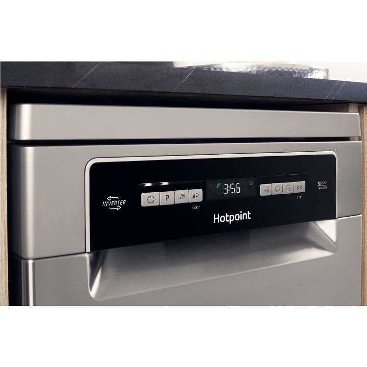 GRADE A2 - HOTPOINT HSFO3T223WX 10 Place Slimline Freestanding Dishwasher - Stainless Steel