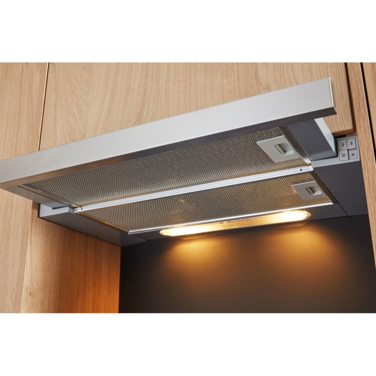 Hotpoint 60cm Chimney Vertical Cooker Hood - Stainless Steel