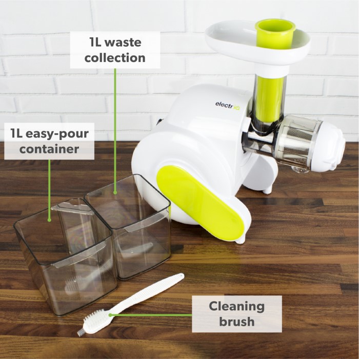 ElectriQ HSL600 Slow Masticating Cold Press Juicer BPA free Appliances Direct