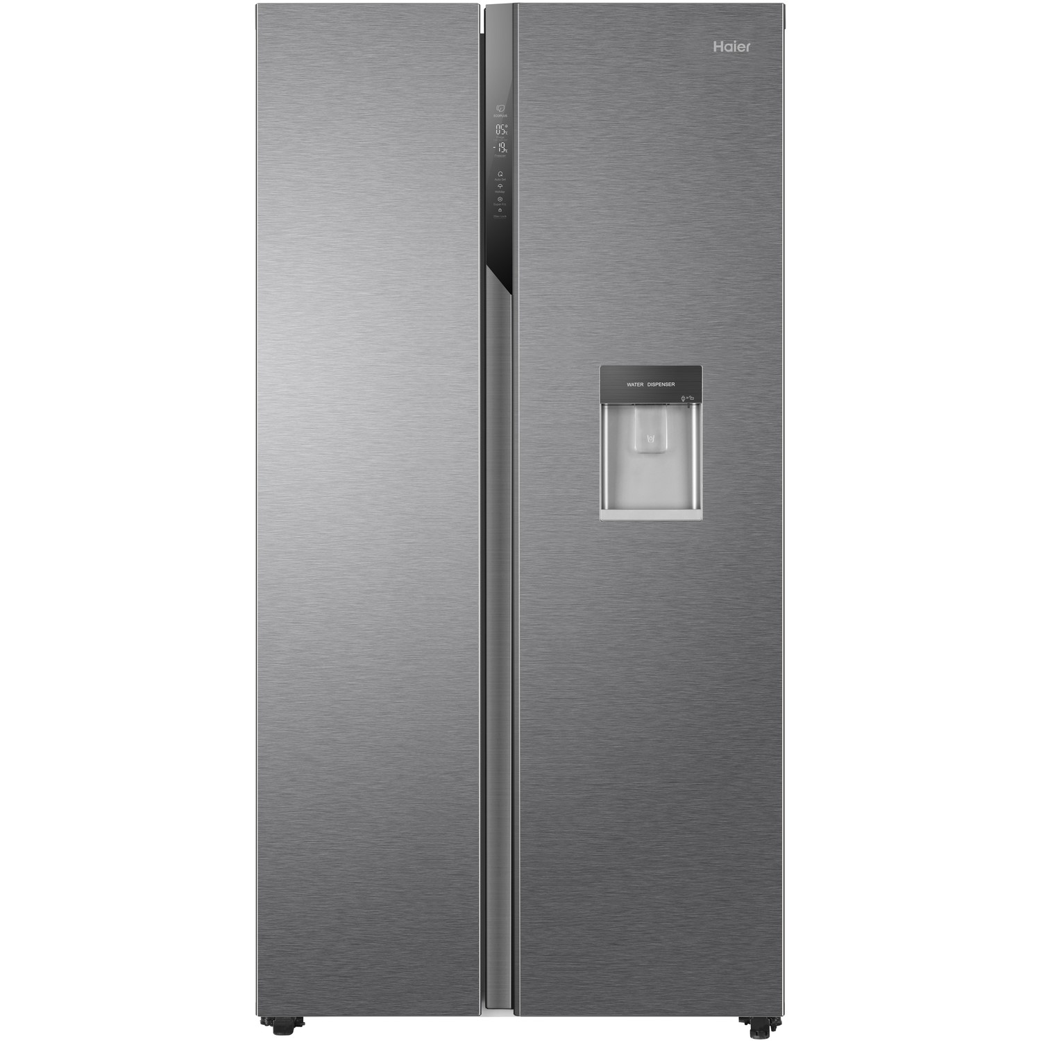 Refurbished Haier HSR3918EWPG Freestanding 521 Litre American Fridge Freezer Silver