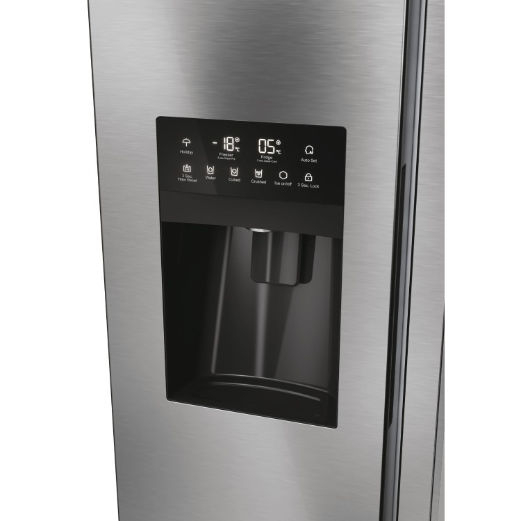 Refurbished Haier Series 5 HSR5918DIMP Freestanding 511 Litre Frost Free American Fridge Freezer Stainless Steel