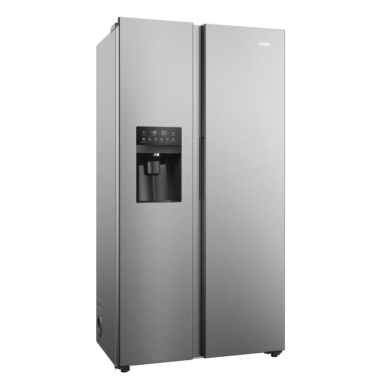 Refurbished Haier Series 5 HSR5918DIMP Freestanding 511 Litre Frost Free American Fridge Freezer Stainless Steel