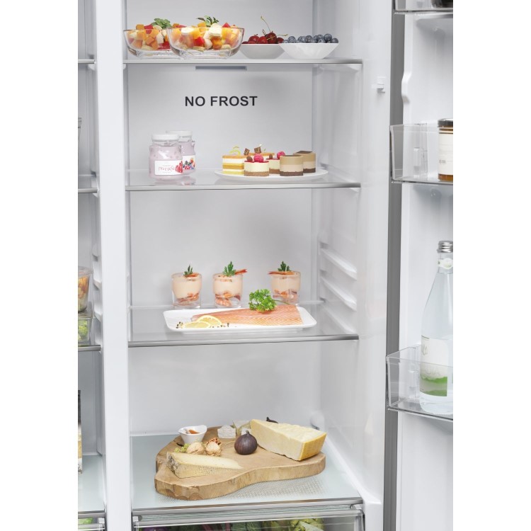 Refurbished Haier Series 5 HSR5918DIMP Freestanding 511 Litre Frost Free American Fridge Freezer Stainless Steel
