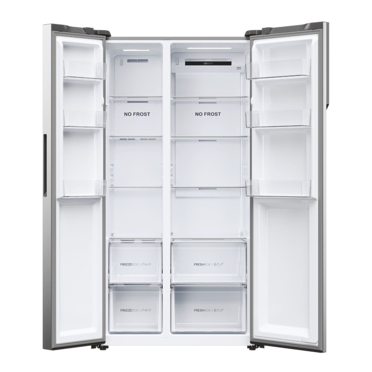 Haier Series 3 528 Litre Side-by-Side American Fridge Freezer - Stainless Steel