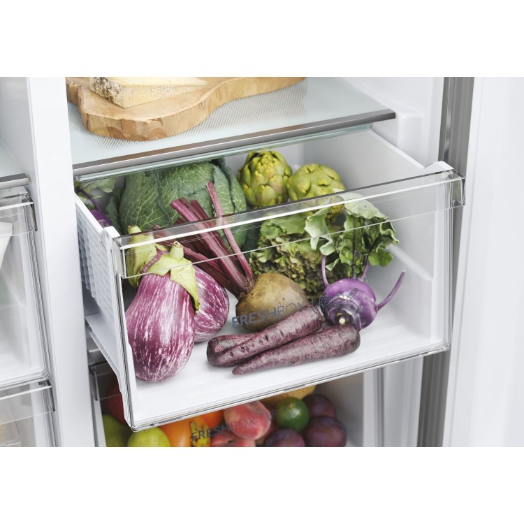 Haier Series 3 528 Litre Side-by-Side American Fridge Freezer - Stainless Steel
