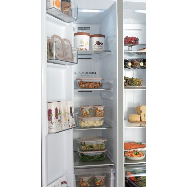 Haier Series 5 615 Litre Side-by-Side American Fridge Freezer - Stainless Steel