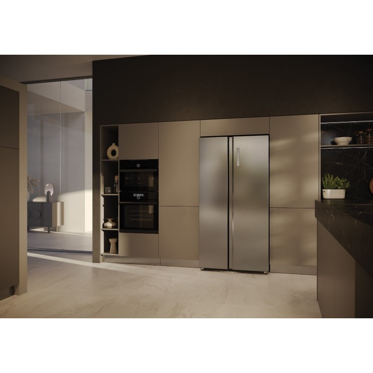 Haier Series 5 615 Litre Side-by-Side American Fridge Freezer - Stainless Steel