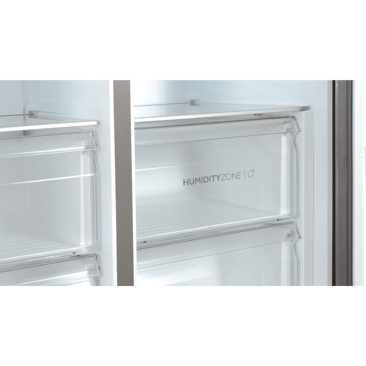 Haier Series 5 615 Litre Side-by-Side American Fridge Freezer - Stainless Steel