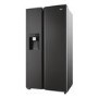 Haier SBS 90 Series 5 601 Litre Side By Side American Fridge Freezer - Black