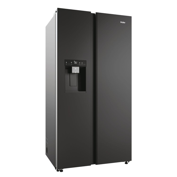 Haier Series 7 601 Litre Side-by-Side American Fridge Freezer - Black