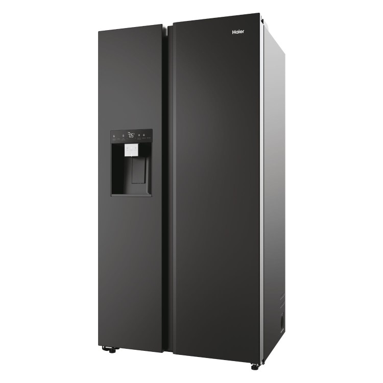 Haier Series 7 601 Litre Side-by-Side American Fridge Freezer - Black