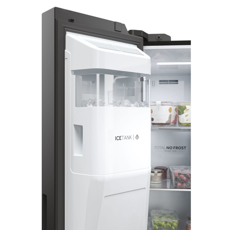 Haier Series 7 601 Litre Side-by-Side American Fridge Freezer - Black