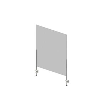 Hygiene Tech Protective Screen Perspex 1Metre High with Desk Clamps - 100cm x 75cm x 4mm