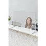 Hygiene Tech Protective Screen Perspex 0.5M High with Desk Clamps 50cm x 75cm x 4mm