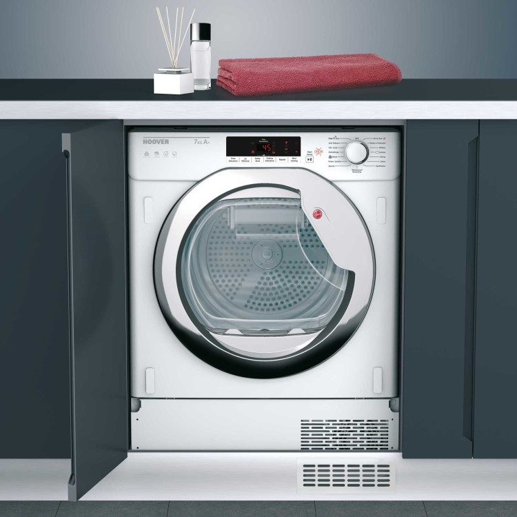 Refurbished Hoover H-Dry 300 BATDH7A1TCE-80 Integrated Heat Pump 7KG Tumble Dryer White