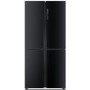 Haier HTF-456DN6 Energy Efficient Four-door American Fridge Freezer - Black