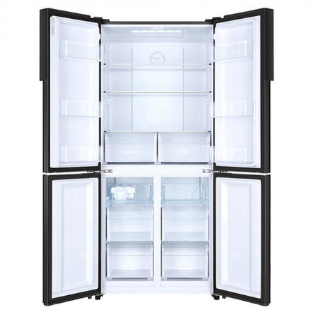 Haier HTF-456DN6 Energy Efficient Four-door American Fridge Freezer - Black