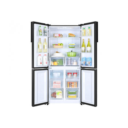 Haier HTF-456DN6 Energy Efficient Four-door American Fridge Freezer - Black