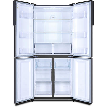 Haier HTF-456DN6 Energy Efficient Four-door American Fridge Freezer - Black