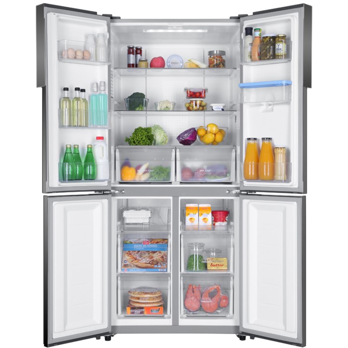Haier HTF456WM6 Energy Efficient Four Door American Fridge Freezer With Water Dispenser White