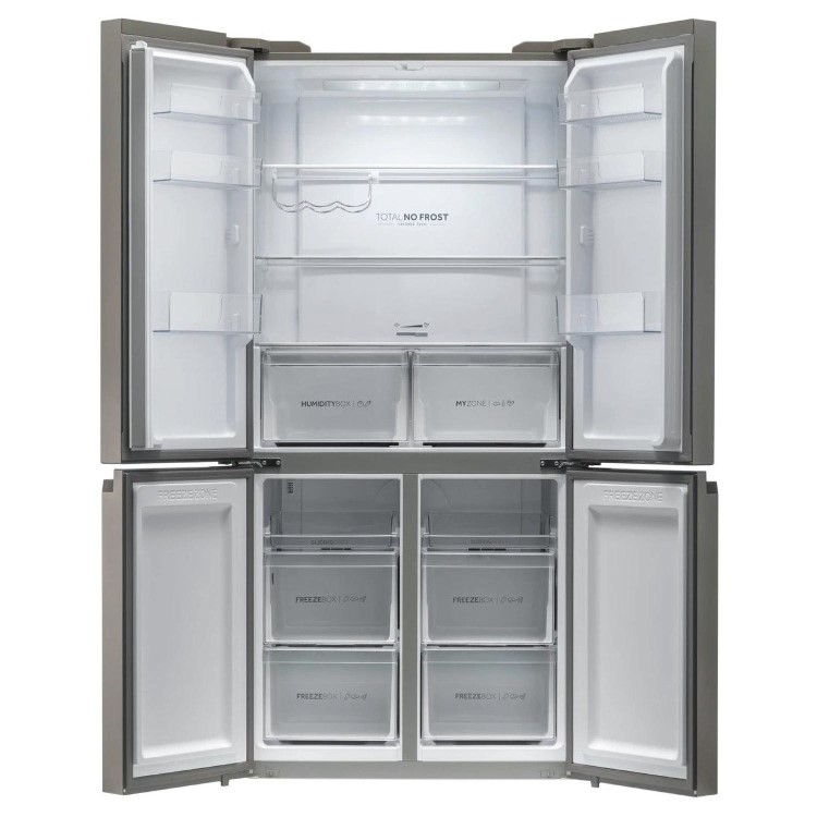 Haier 500 Litre Four Door American Fridge Freezer - Stainless steel