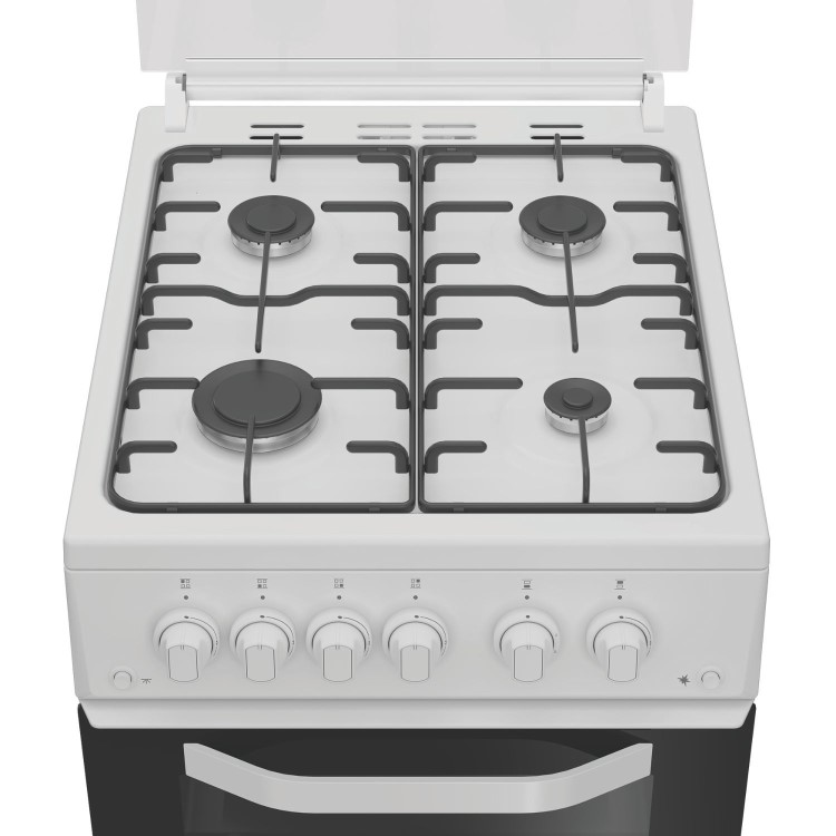 Hotpoint 50cm Gas Cooker with Lid - White