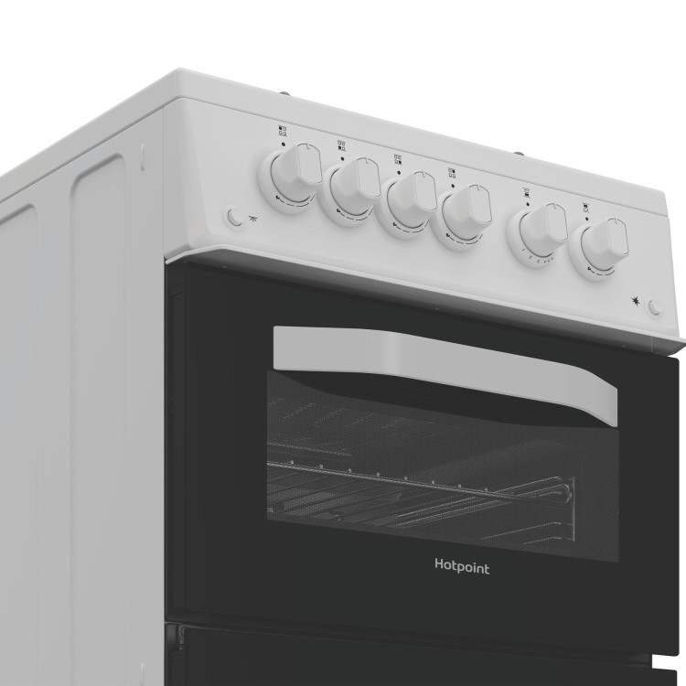 Hotpoint 50cm Gas Cooker with Lid - White