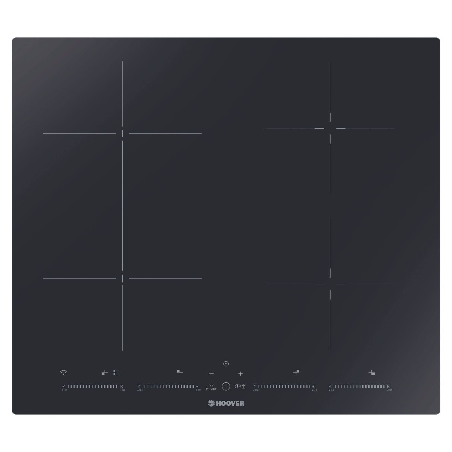 Hoover Black Htps64mcttwifi H-Hob 500 Series 59Cm 4 Zone Induction Hob - Extra