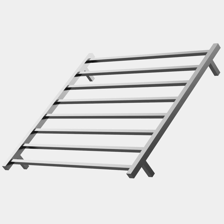 8 Bar Heated Ladder Towel Rail - Hawthorn