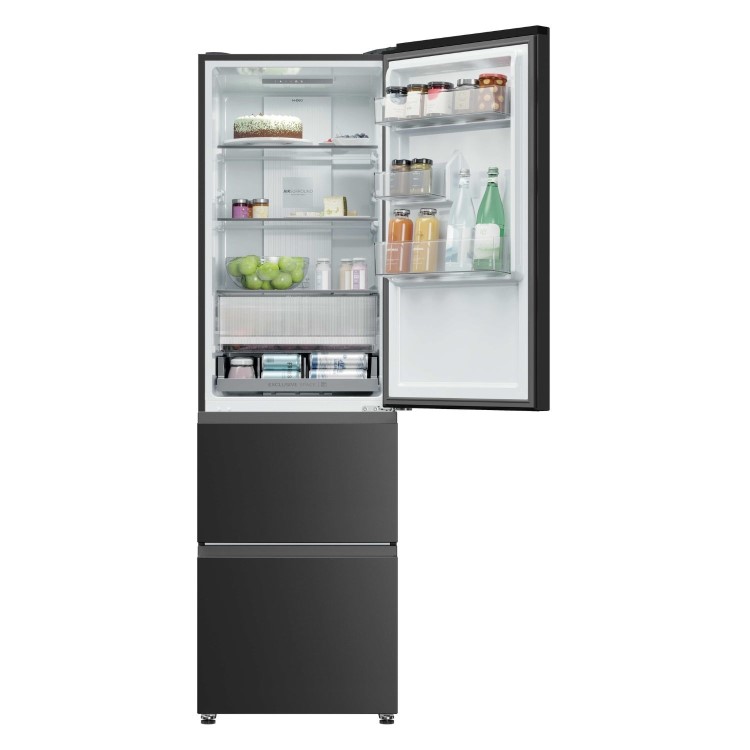 Haier 3D 55 Series 3 303 Litre 60/40 Freestanding Fridge Freezer - Black