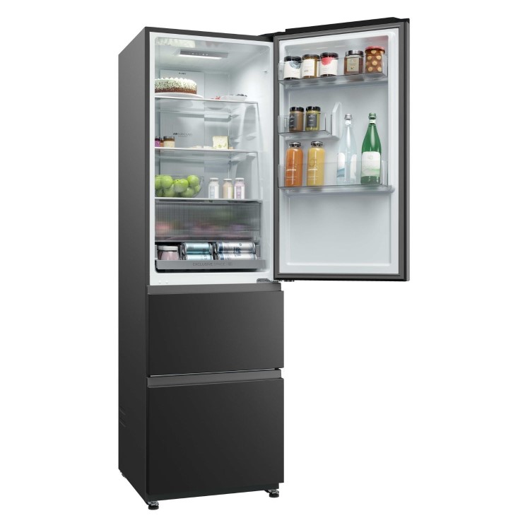 Haier 3D 55 Series 3 303 Litre 60/40 Freestanding Fridge Freezer - Black
