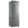 Refurbished Haier HTR3619FNMP Freestanding 345 Litre 70/30 Frost Free Fridge Freezer Stainless Steel