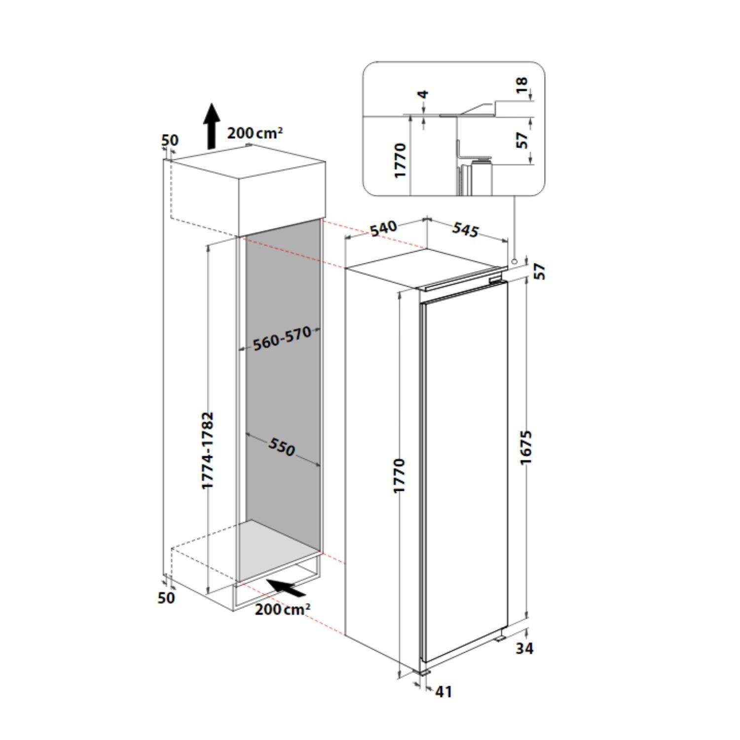 Hotpoint 318 Litre Integrated In Column Fridge HTSD18A011A1 hotpoint-318-litre-integrated-in-column-fridge-htsd18a011a1