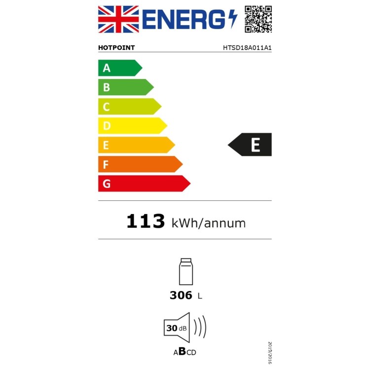 GRADE A1 - Hotpoint 318 Litre Integrated In-Column Fridge