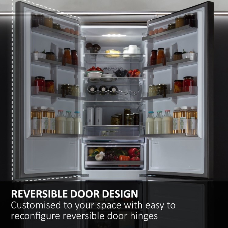 Haier 3D 60 Series 3 360 Litre 60/40 Freestanding Fridge Freezer - Black