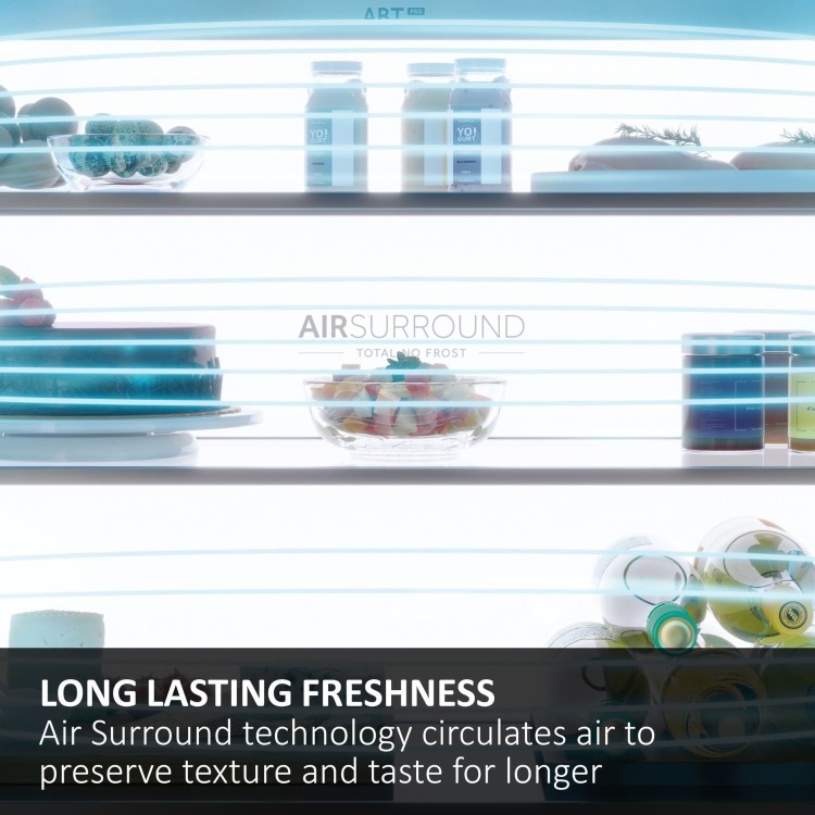 Haier 3D 60 Series 3 360 Litre 60/40 Freestanding Fridge Freezer - Black