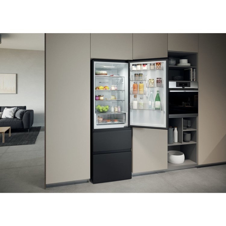 Haier 3D 60 Series 3 360 Litre 60/40 Freestanding Fridge Freezer - Black