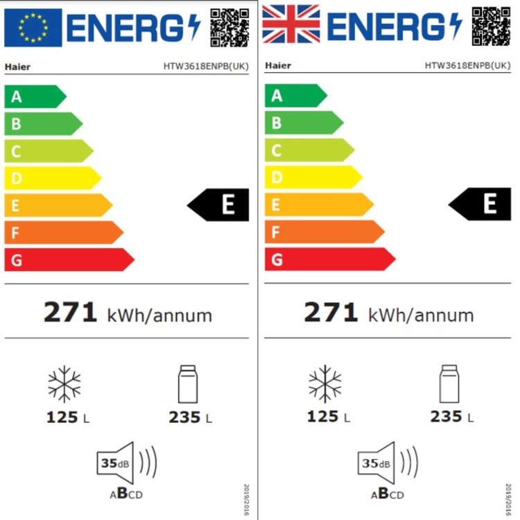 Haier 3D 60 Series 3 360 Litre 60/40 Freestanding Fridge Freezer - Black