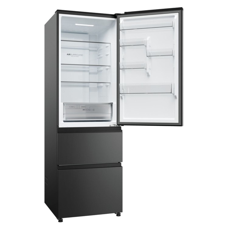 Haier 3D 60 Series 3 360 Litre 60/40 Freestanding Fridge Freezer - Black