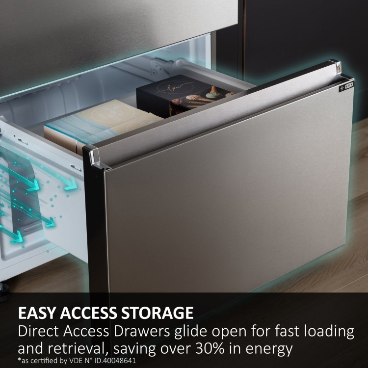 Haier 3D 60 Series 3 360 Litre 60/40 Freestanding Fridge Freezer - Black