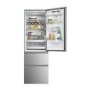 Refurbished Haier 3D 60 Series 5 HTW5618DWMG Freestanding 357 Litre 60/40 Fridge Freezer Silver